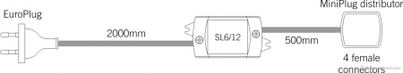 10. Μετασχηματιστης SL6/12, 6Watt, για LED προβολάκια