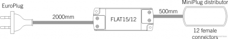 11. Μετασχηματιστής FLAT15/12, 15Watt, για LED προβολάκια
