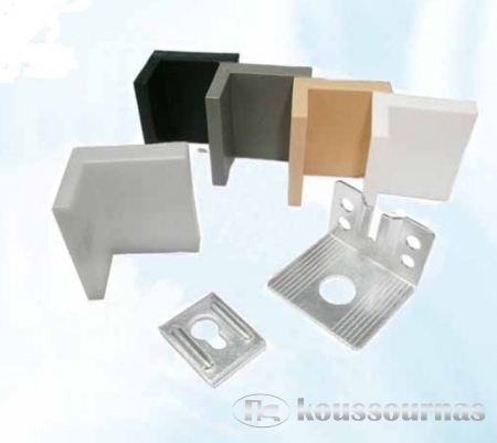 Αναρτήρας ντουλαπιών ρυθμιζόμενος με καπάκι λευκό και καφέ_product